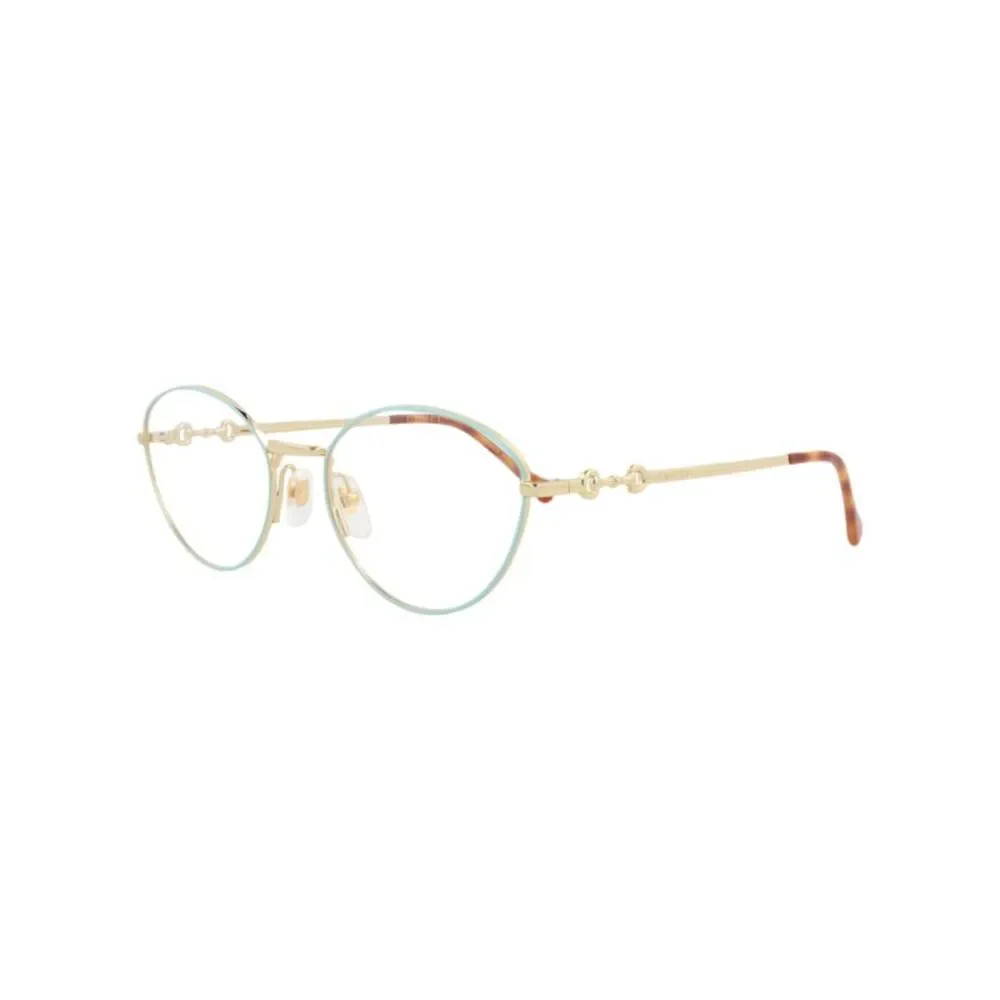 Gucci Cat Eye-Frame Metal Optical Frames Gold Womens